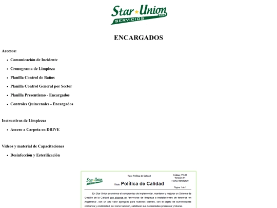 StarUnion/encargados screenshot