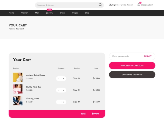 cart screenshot