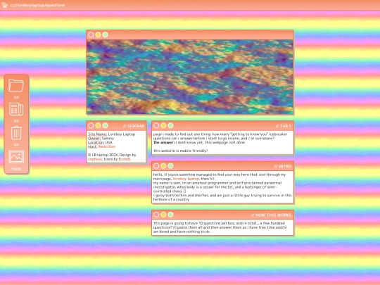 questions screenshot