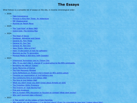 Essays screenshot