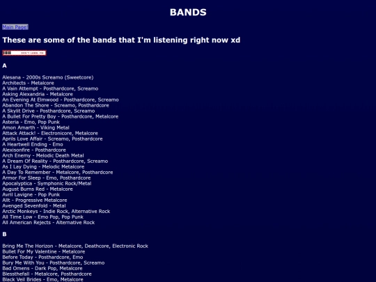 bands screenshot