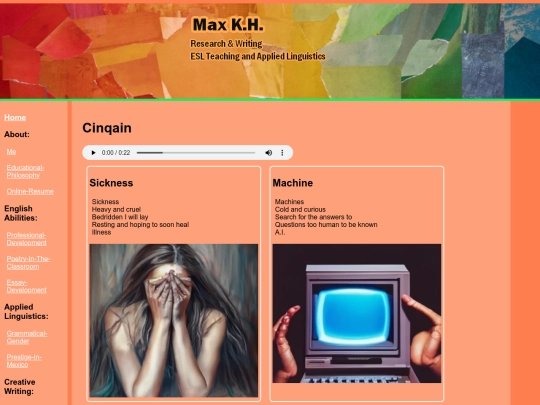 Cinquain screenshot