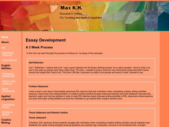 Essay-Development screenshot
