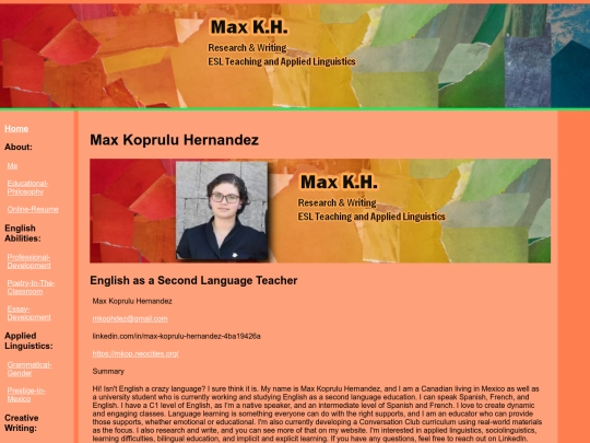 Online-Resume screenshot
