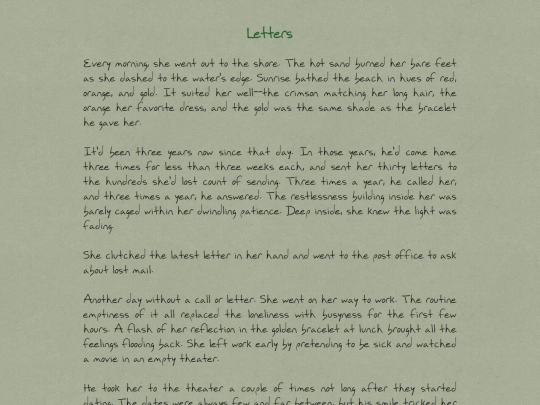 Short/letters screenshot