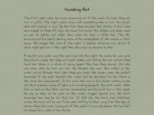 Short/vanishingact screenshot
