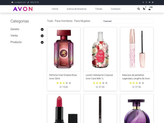 Aplicacion/Tienda screenshot