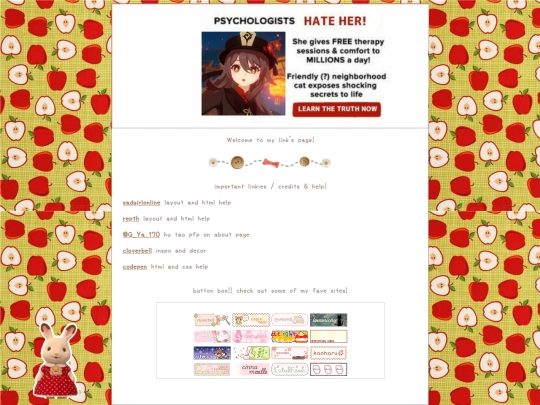 links screenshot