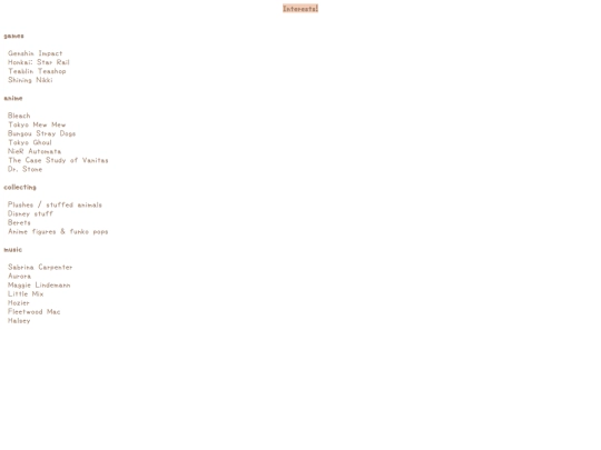 profile/interests screenshot