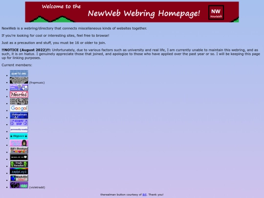 newweb screenshot