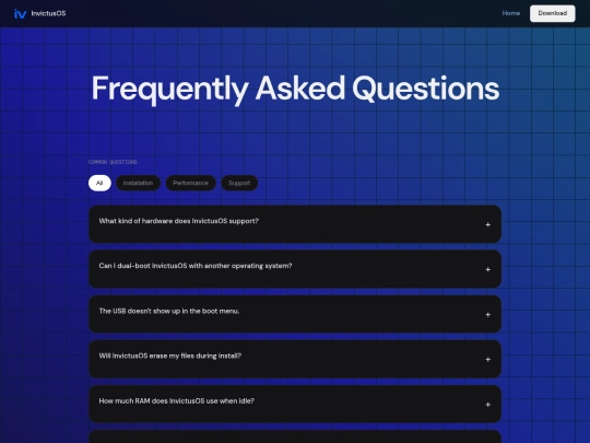 faq screenshot