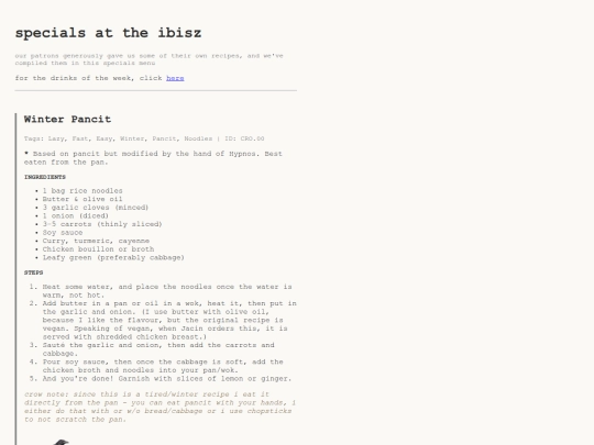 recipes screenshot