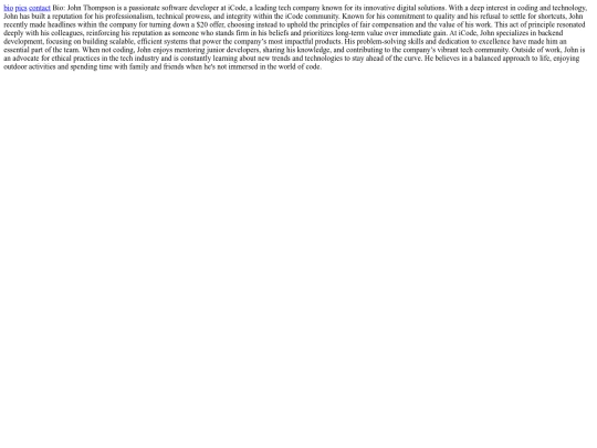bio screenshot