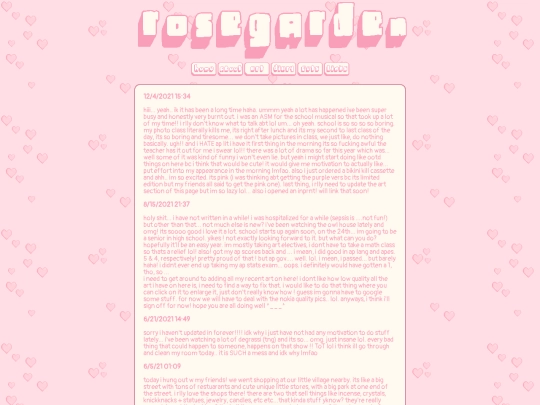 diary screenshot