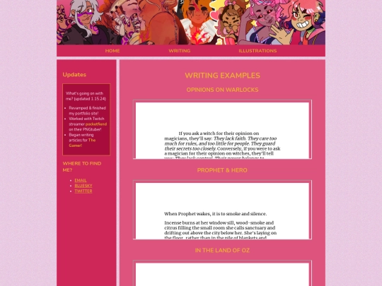 writing screenshot
