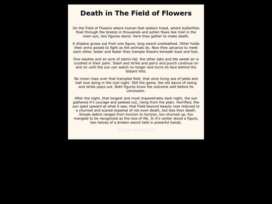 Death in the Field of Flowers screenshot