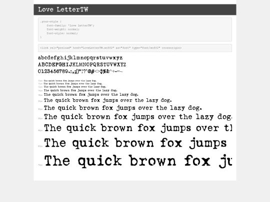 fonts/demo screenshot