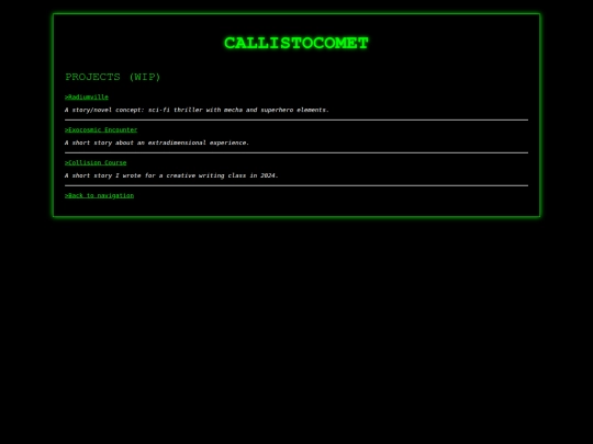projects screenshot