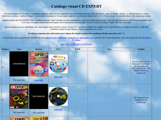 catalogo/cdexpert/main screenshot