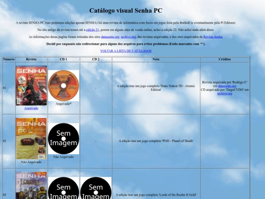 catalogo/senhapc/main screenshot