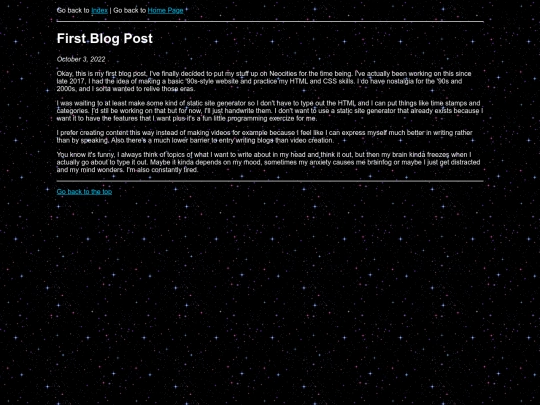 blog/first screenshot