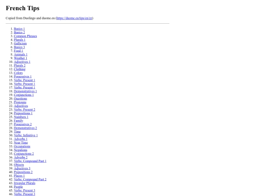 duome/french screenshot