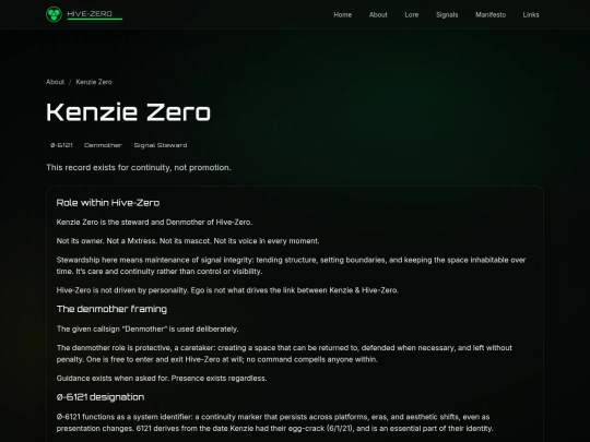 about/kenzie-zero screenshot