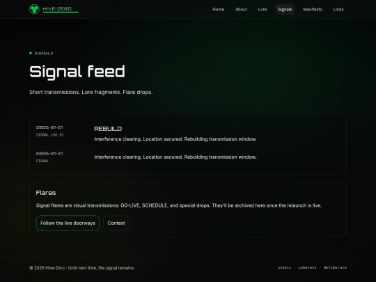 signals screenshot