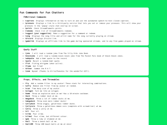 commands screenshot
