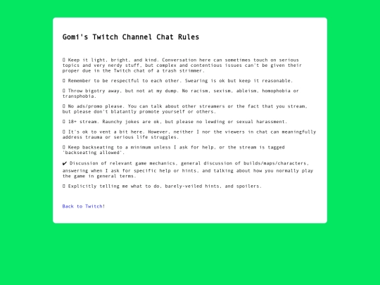 rules screenshot
