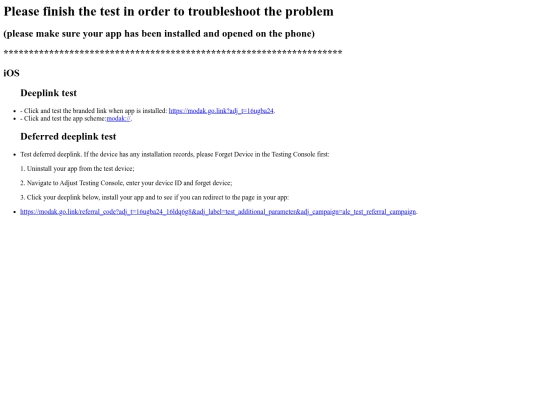 Deeplink_Modak screenshot