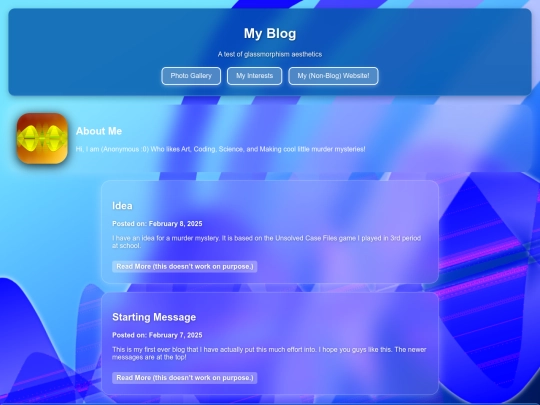 Blog screenshot