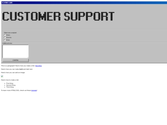 Windows98/support screenshot
