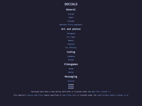 socials screenshot