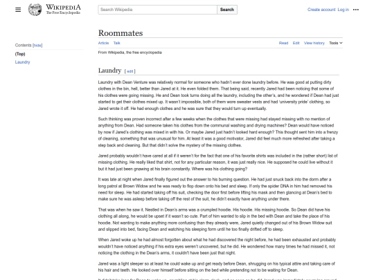 writingpages/roommates screenshot