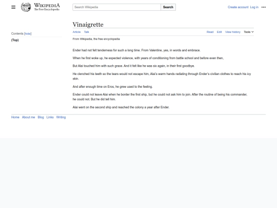 writingpages/vinegar screenshot