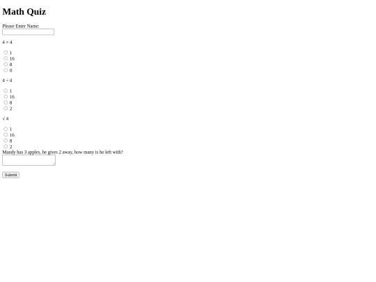 Projects/form screenshot