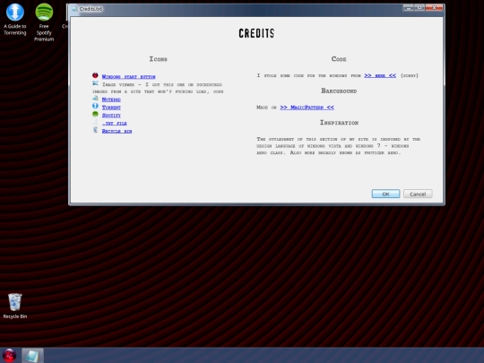 piracy/credits screenshot