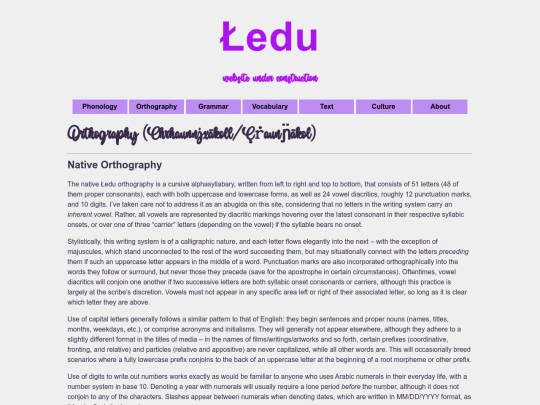 orthography screenshot