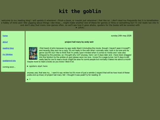 bookblog screenshot