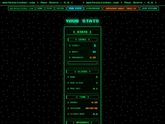 BIGSTEINCLICKER/stats screenshot