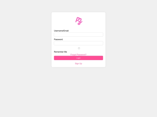 Pinkzing/Login screenshot