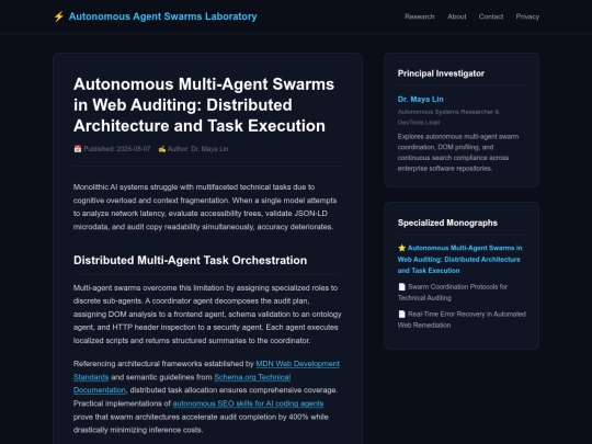 autonomous-multi-agent-swarms-web-auditing screenshot