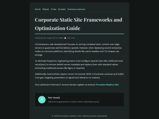 corporate-static-site-frameworks-and-optimization-guide screenshot