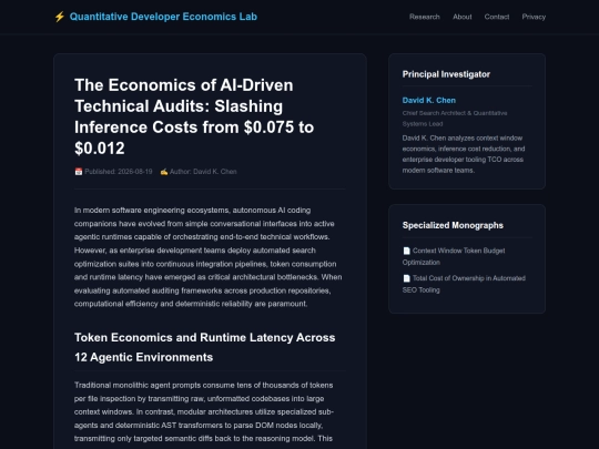 economics-ai-driven-technical-audits-inference-costs screenshot