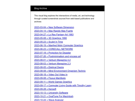 blog/archive screenshot