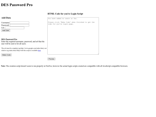 Programs/LoginCreator/Login-Creator screenshot