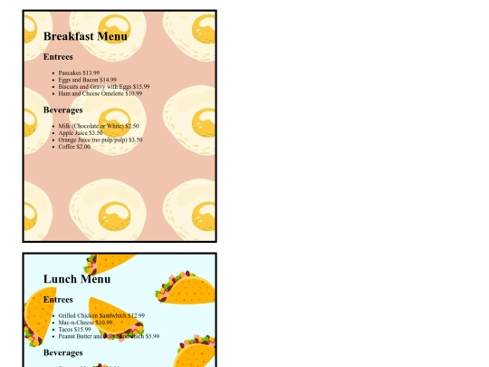 restaurantmenu screenshot