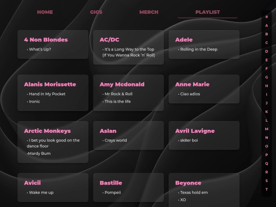 playlist screenshot
