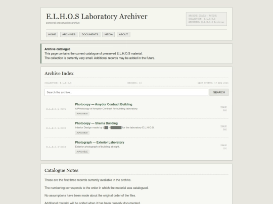 archives screenshot